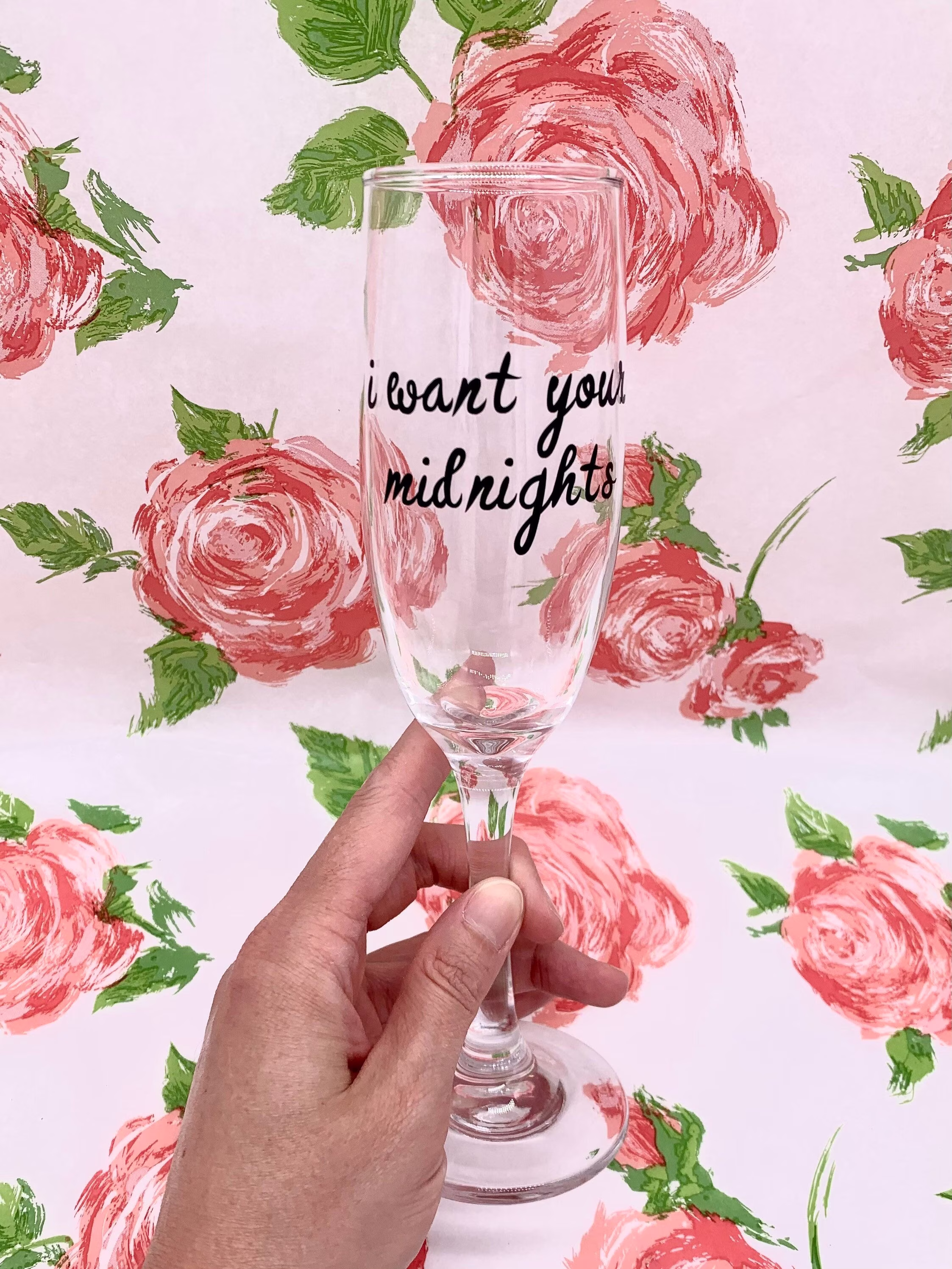 New Years Day Champagne Flute | I Want Your Midnights, Taylor Lyrics, Reputation Party Decor, Swiftie Gift, Anniversary Nye Cup