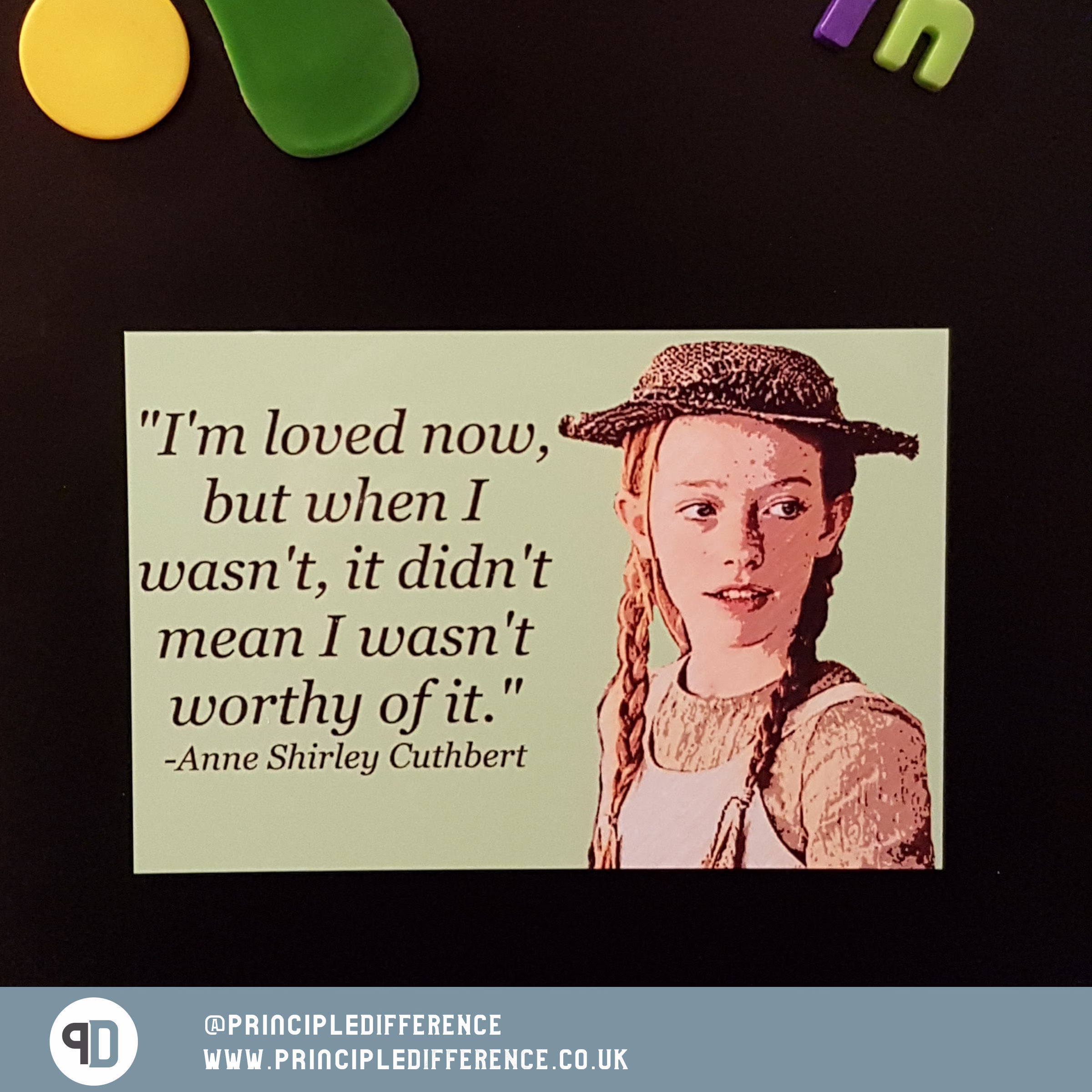 Anne Of Green Gables | Personalised I'm Loved Fridge Magnet With An E Gift 10x15cm Printed