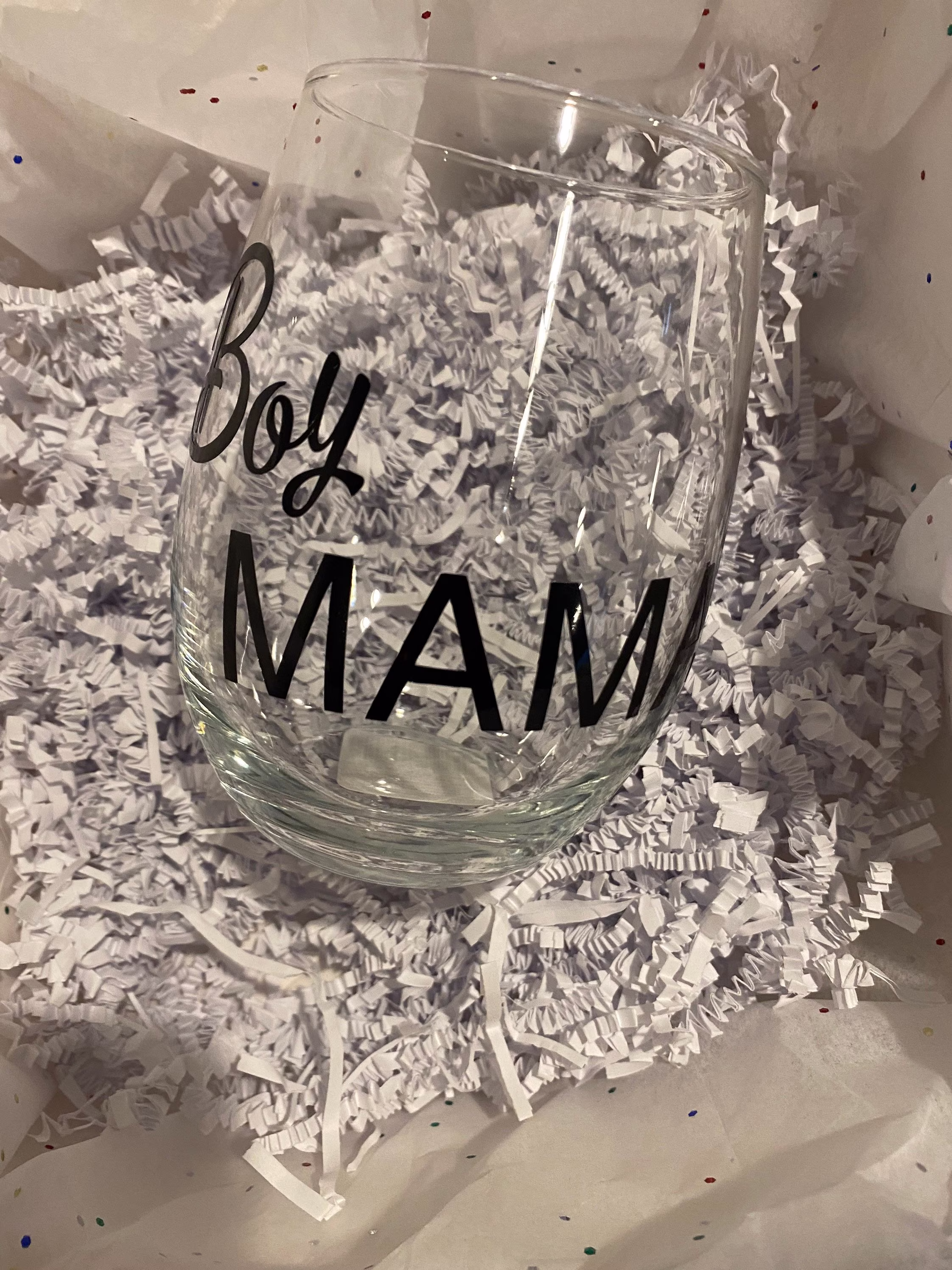Boy Mama Wine Glass, Glass, Boy Mom, Wine Glass Gift, Mama Gift For Mom