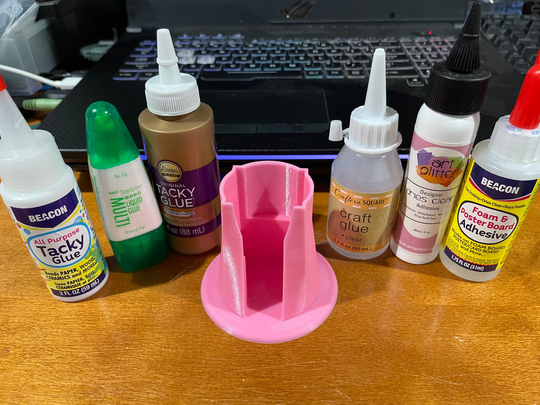 Craft Glue Holder Universal, Fits Most Bottles. Tom Bow, Aleene, Beacon, Crafters, Art Glitter