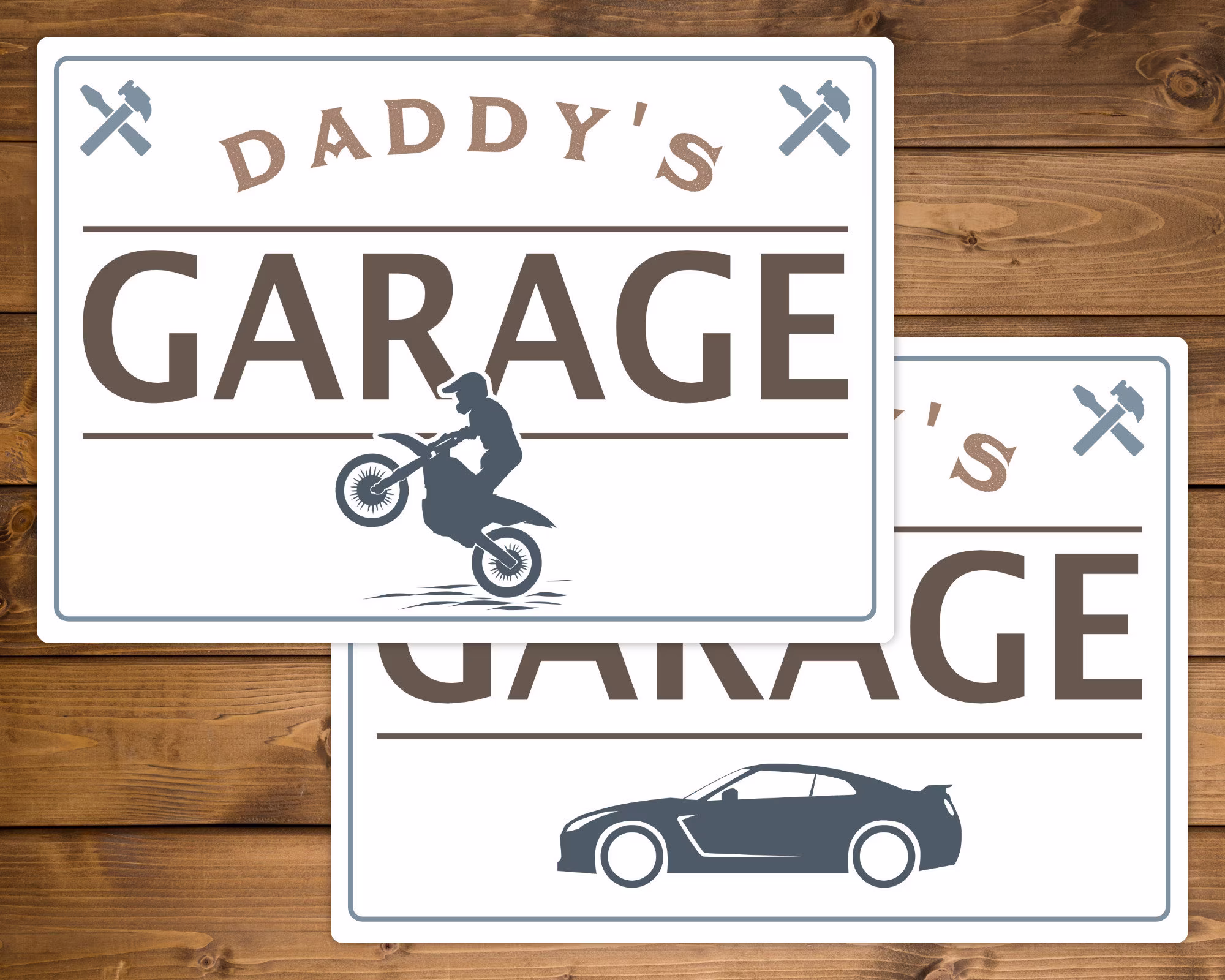 Personalised Garage Metal Sign, Perfect For Father's Day Gifts, Birthday, Christmas. Any Personalisation, Dad, Daddy, Grandad Or A Name
