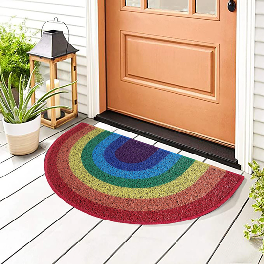 Rainbow Door Mat | Welcome Floor Home Decor Housewarming Gift/Present 70x44cm