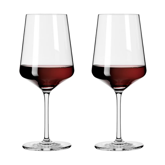 RITZENHOFF light white red wine glass set #1 by Nadine Niggemeier, made of crystal, 540ml, dishwasher safe, in gift box