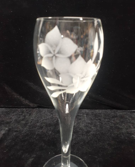 Sale Etched Floral Hollow Stem Tulip Champagne Glasses - Set Of Five | 5
