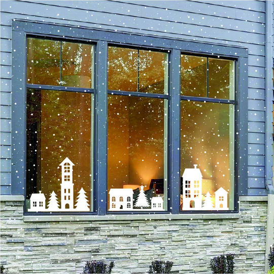 Christmas Reusable Window Stickers | Static Cling, Winter Window Décor, Décor