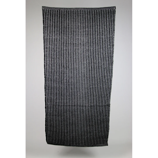 Flatweave Cotton Black Rug