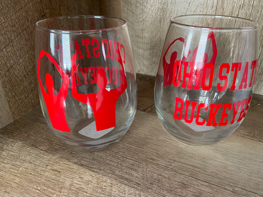 O-H-I-O State Stemless Wine Glasses