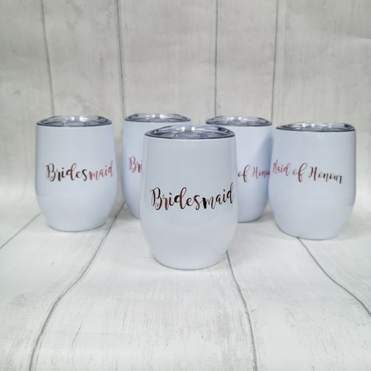 Personalised Wine Tumbler, Insulated Bridesmaid Gift