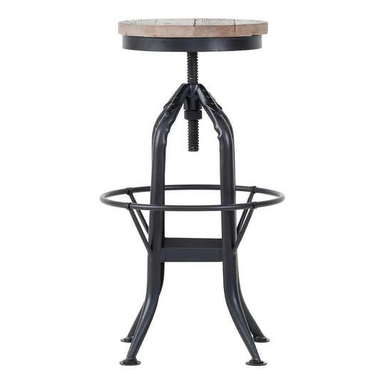 Cool Stool Reclaimed Wood & Metal Adjustable Height