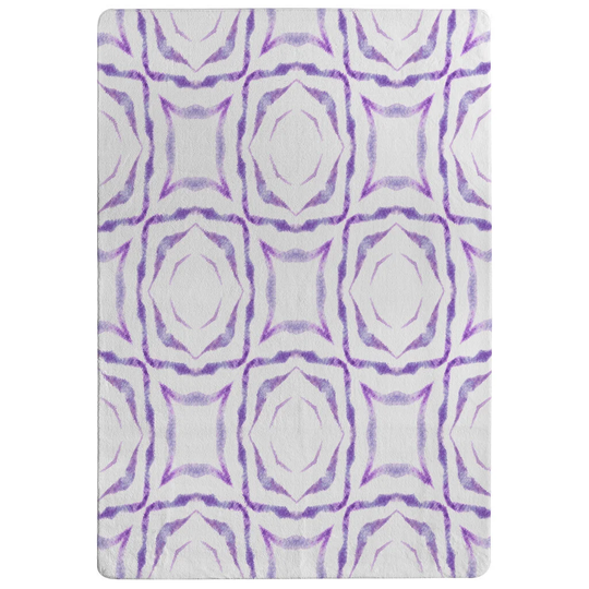 Hillman Brilliant Boho Designer Shaggy White/Purple Rug