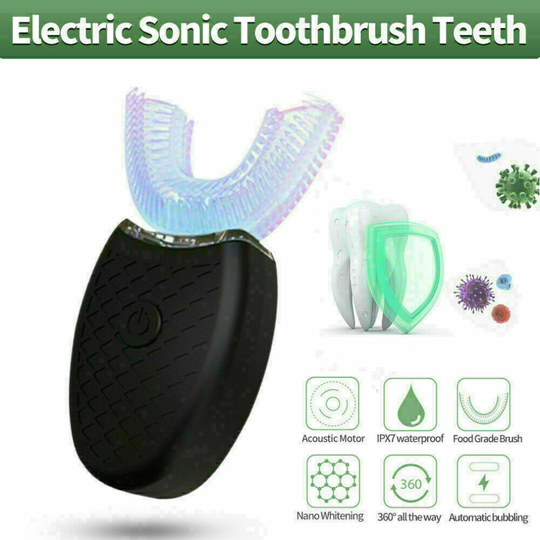 Electric Automatic Brush 360° U Type Toothbrush Whitening Mouth Adult