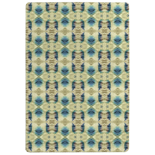 Pickett Psychedelic Shaggy Yellow/Blue Rug