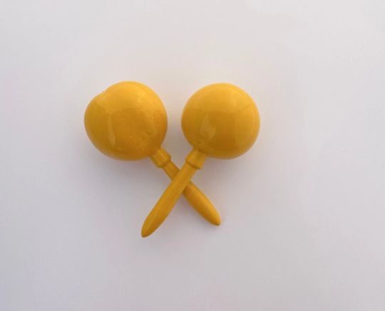 Maraca | Each Piece Yellow Solid Color Maracas Fiesta Party Favor Shake For A Kiss Wedding Favor Mexican From Mexico Bridal Shower