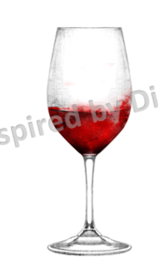 Handmade Self-Adhesive Transparent Sticker From Painted, Wall Art, Uk, Decal, Decals, Wine Glass Retro Chic