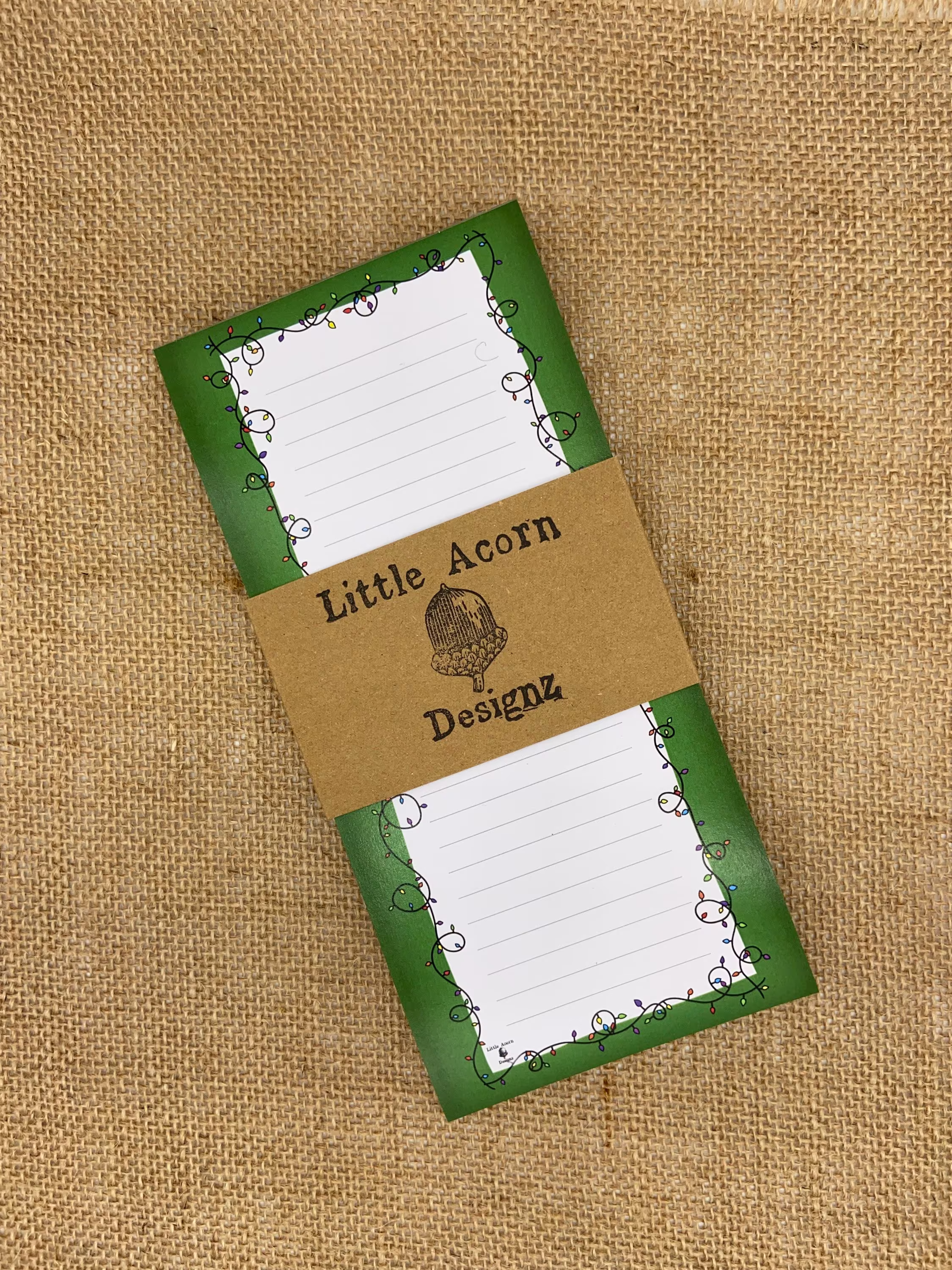 Christmas Lights Notepad - Dl Stationary Xmas Notes Gift