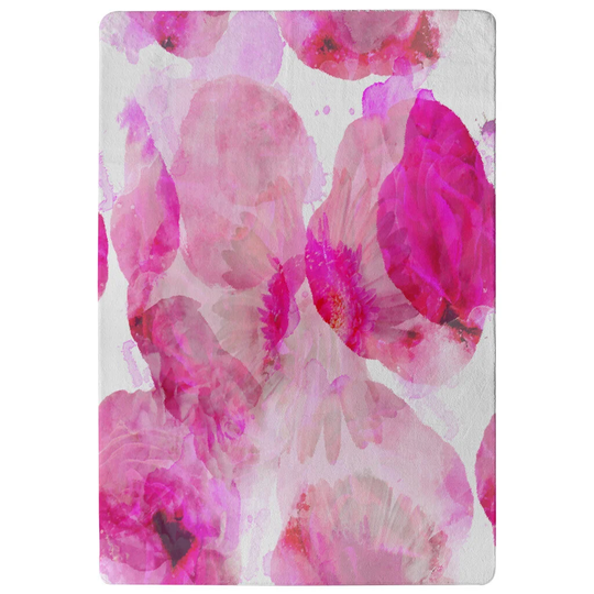 Hilliard Boho Designer Shaggy Pink/White Rug