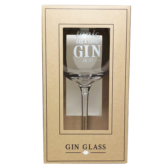 The Best Tonic Has A Large Gin In It Large Gin Glass In Gift Box G&T Ideas Gifts