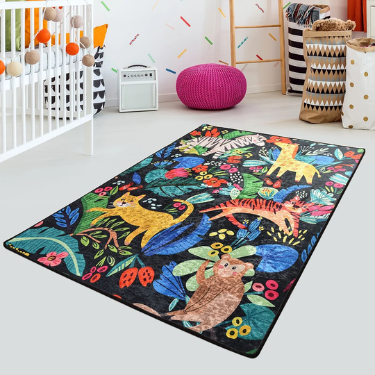 Hao Flatweave Black/Green Rug