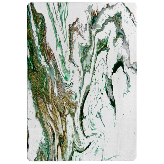 Pawlowski Marble Designer Shaggy Green/Yellow/White Rug