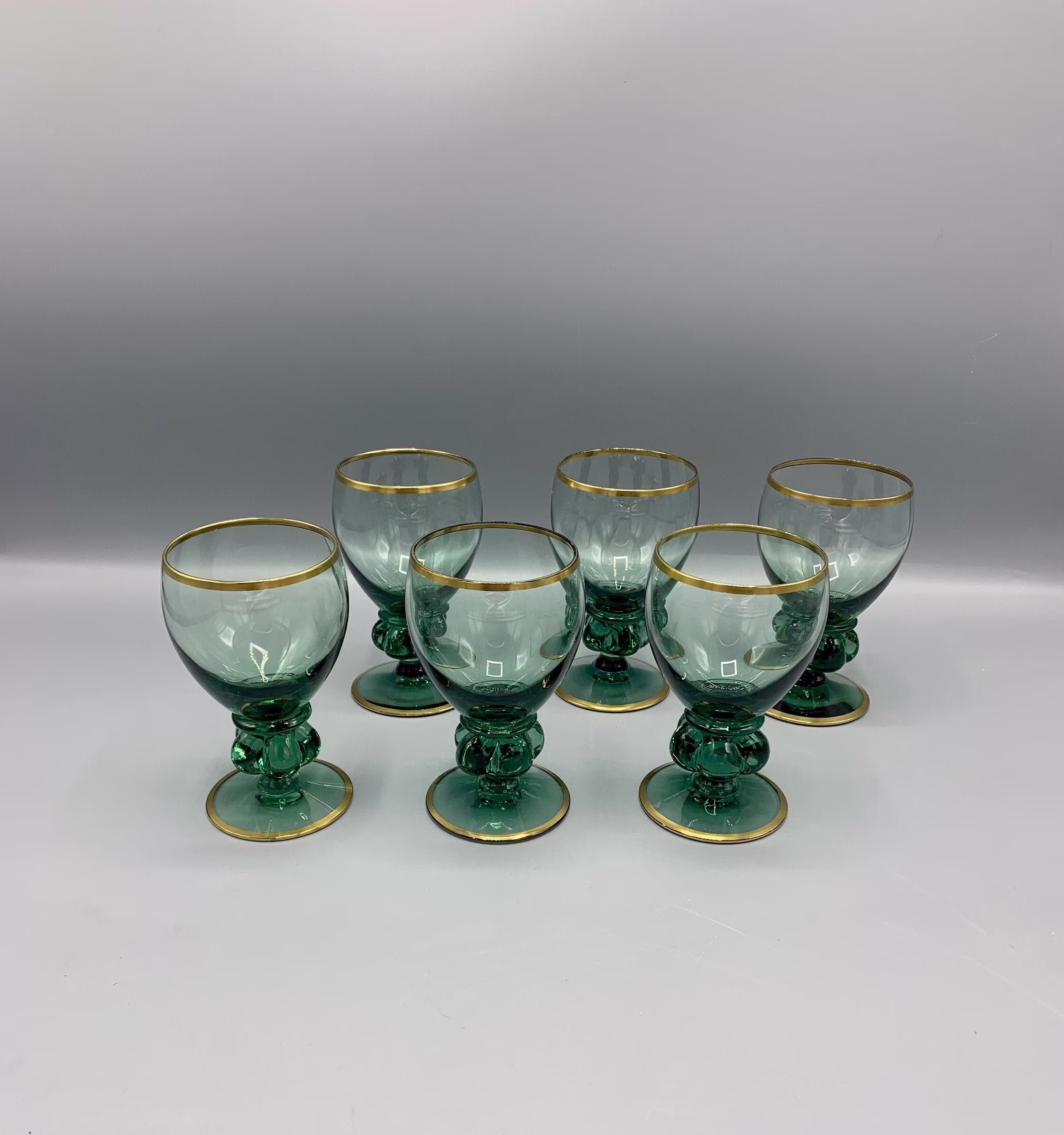 Holmegaard Gisselfeld White Wine Glasses | 6 - By Jacob Bang, Denmark, 1933