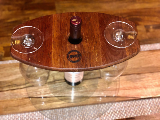 Hand Made Wooden Wine Caddy Storage Rack