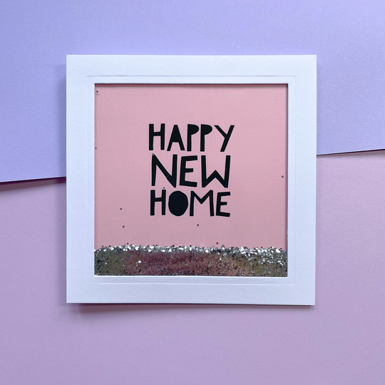 Pink New Home Shaker Card