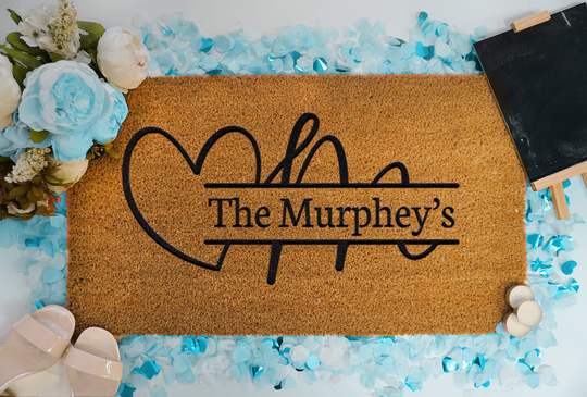 Monogram Doormat - Personalized Custom Door Mat Family Name Realtor Gift Housewarming