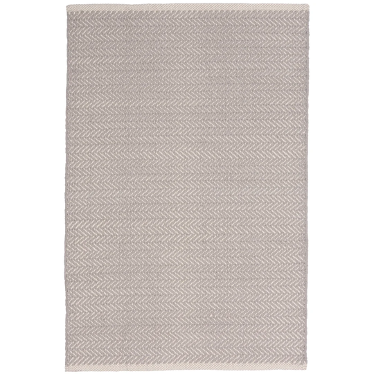 Herringbone Cotton Dove Grey Rug