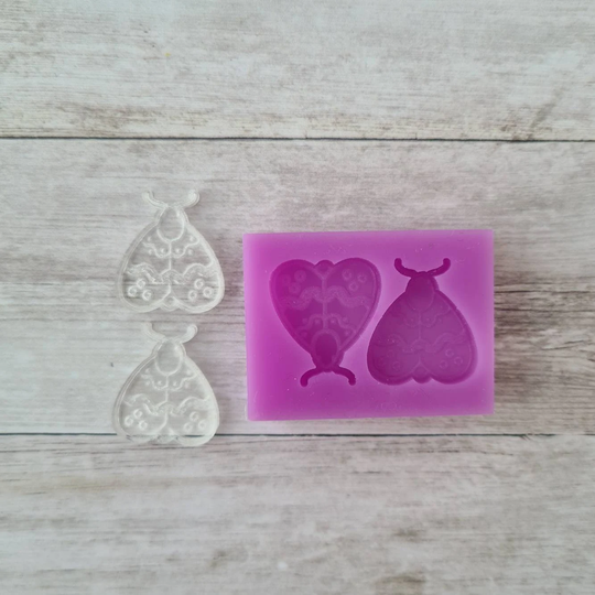 Dangle Earrings Mold - 20mm Moth Resin Mold, Flexible Silicone Polymer Clay Supplies, Supplies