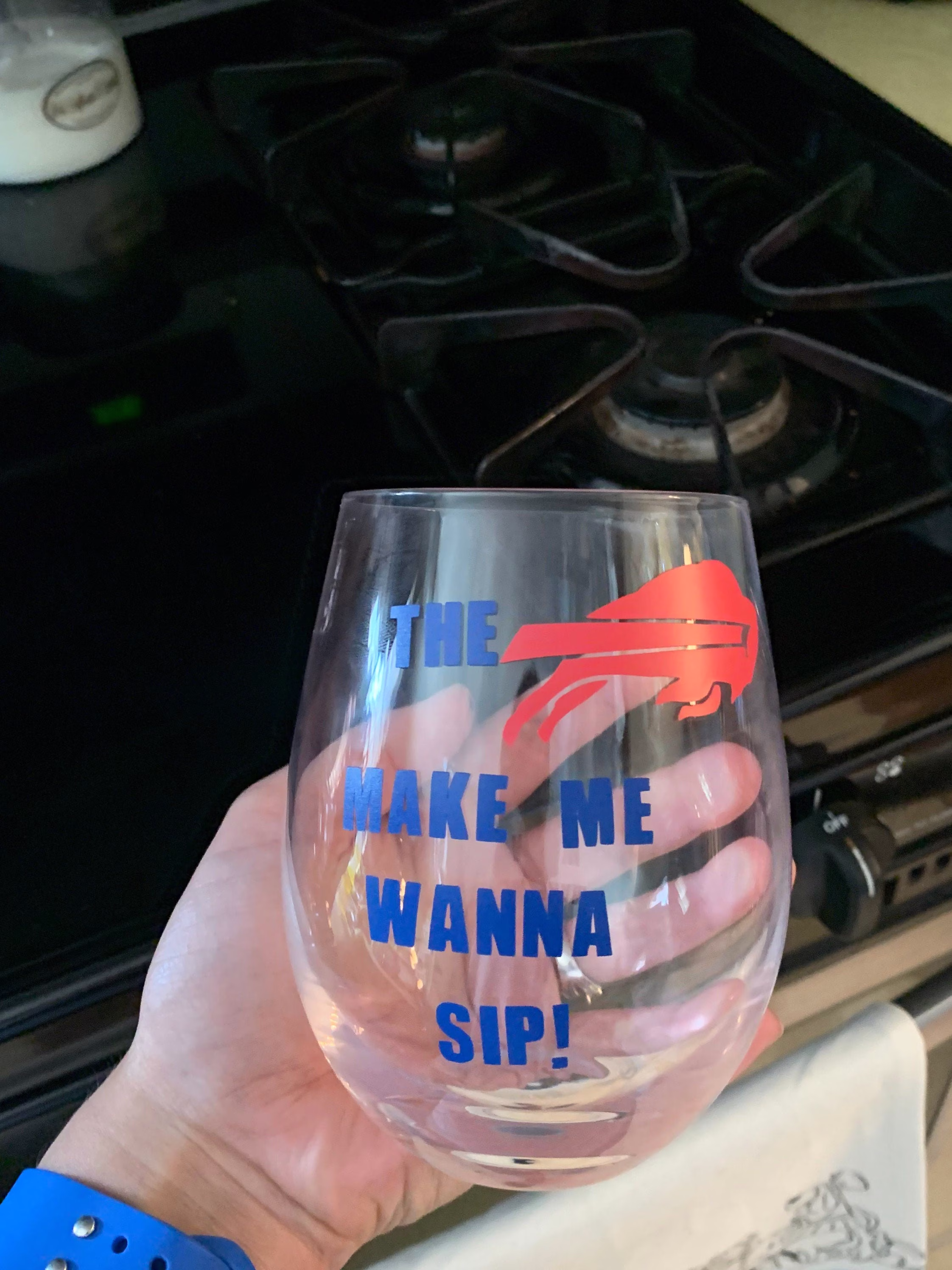 Buffalo Bills Wine Glass