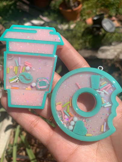 Coffee & Donut Keychain
