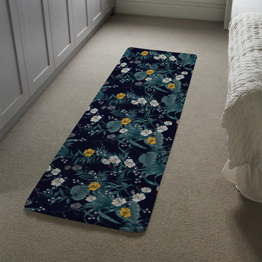 Kroeger Shaggy Navy/Yellow/Green Rug