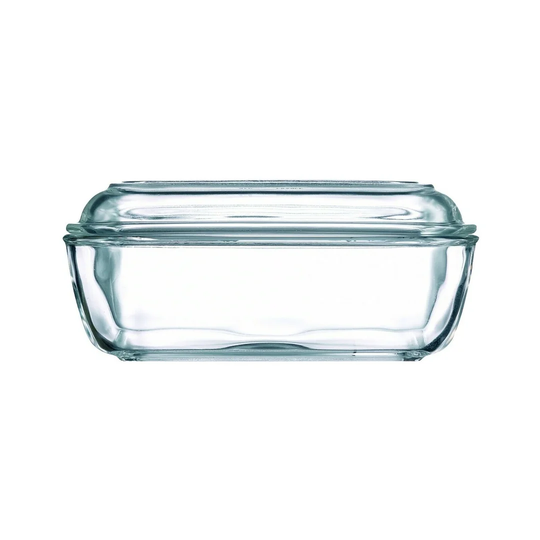 Single Tempered Glass Butter Dish
