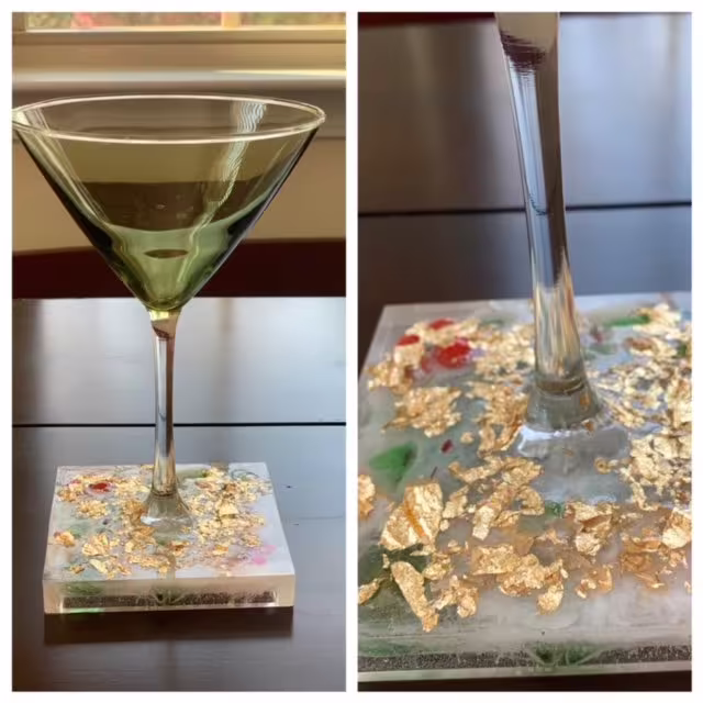 Glasses, Candleholders, Vases With Coasters - "Tipless