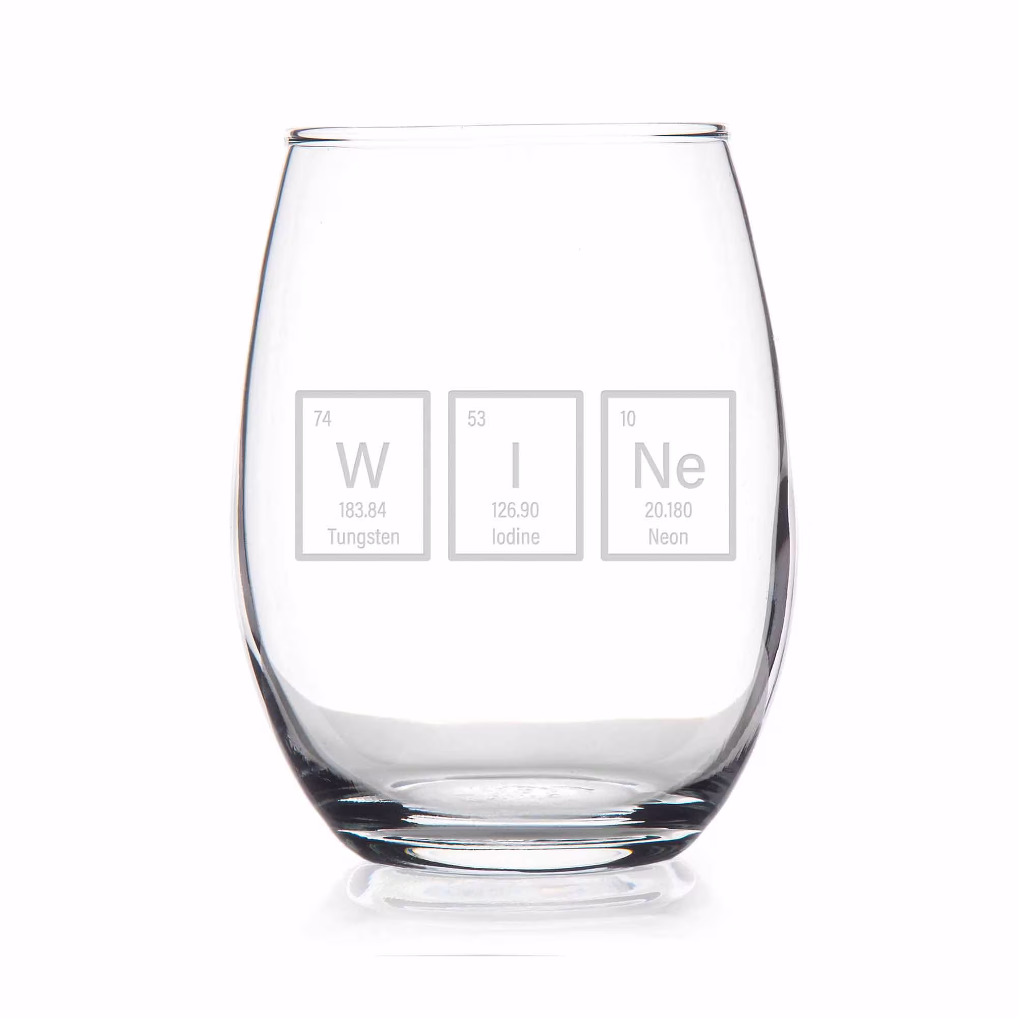 Wine Elements Science Nerd Stemless Glass - Gift, Chemistry Gift