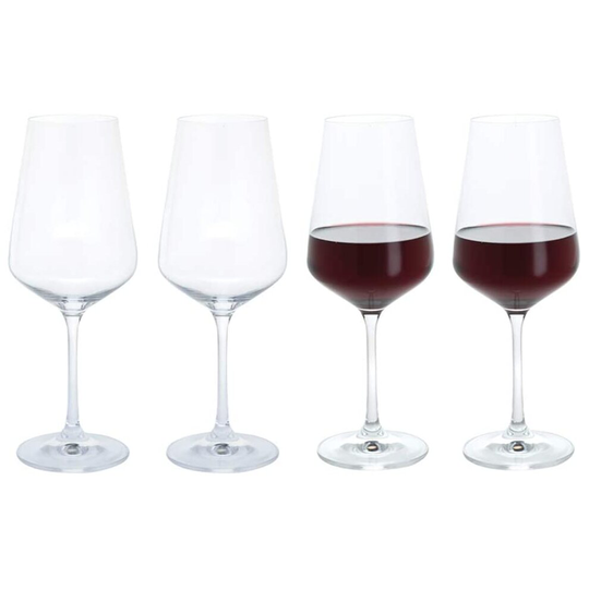Dartington Crystal ST3286/3/4PK - Cheers Crystal Red Wine Glasses, Set of 4, 8 x 8 x 24 cm