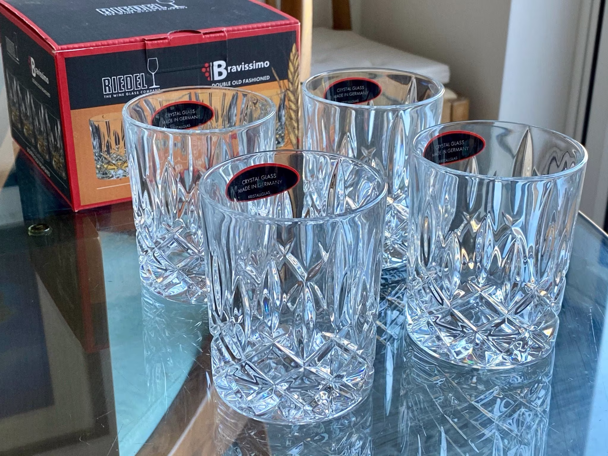 Riedel Crystal Whiskey Glasses, Box Of 4