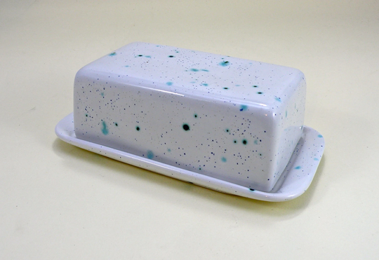 Butter Dish Covered Food Safe Lead Free Glaze Butter Dish With Lid Handmade in Cornwall UK
