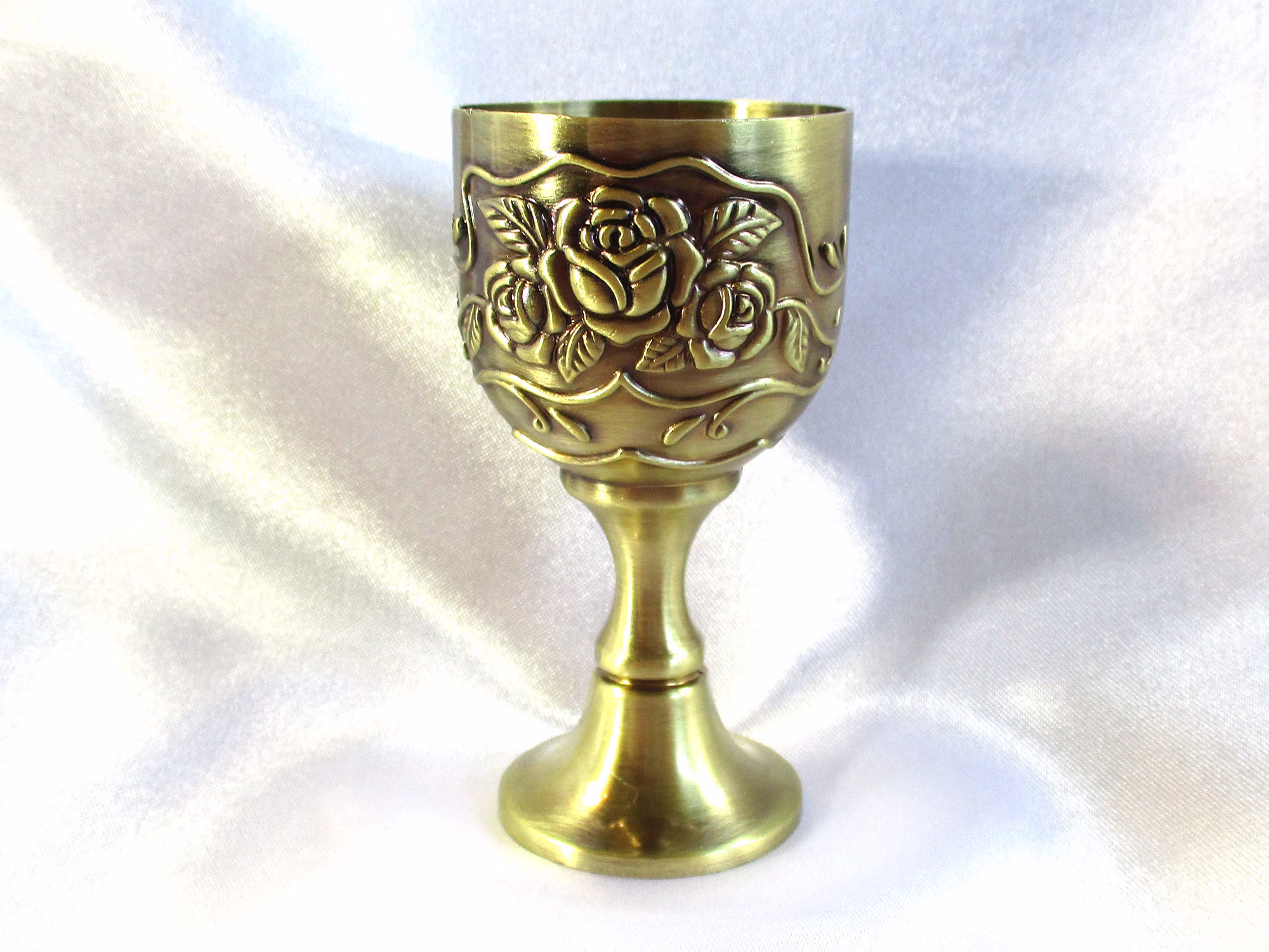 Mini Brass Altar Chalice, Approx. 3-1/4