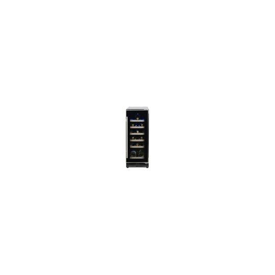 electriQ 18 Bottle Freestanding Under Counter Wine Cooler - Black