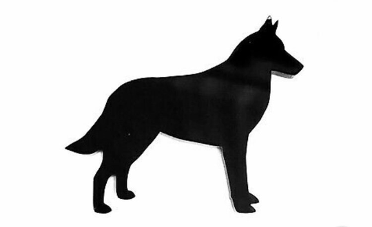 Belgian Malinois Fridge Magnet in Black...laser Cut
