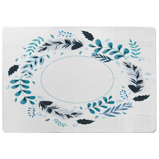 Musgrave Shaggy White/Blue Area Rug