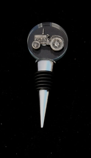 Tractor Glass & Metal Red Wine Or Whisky Bottle Stopper Cork Christmas Gift 375