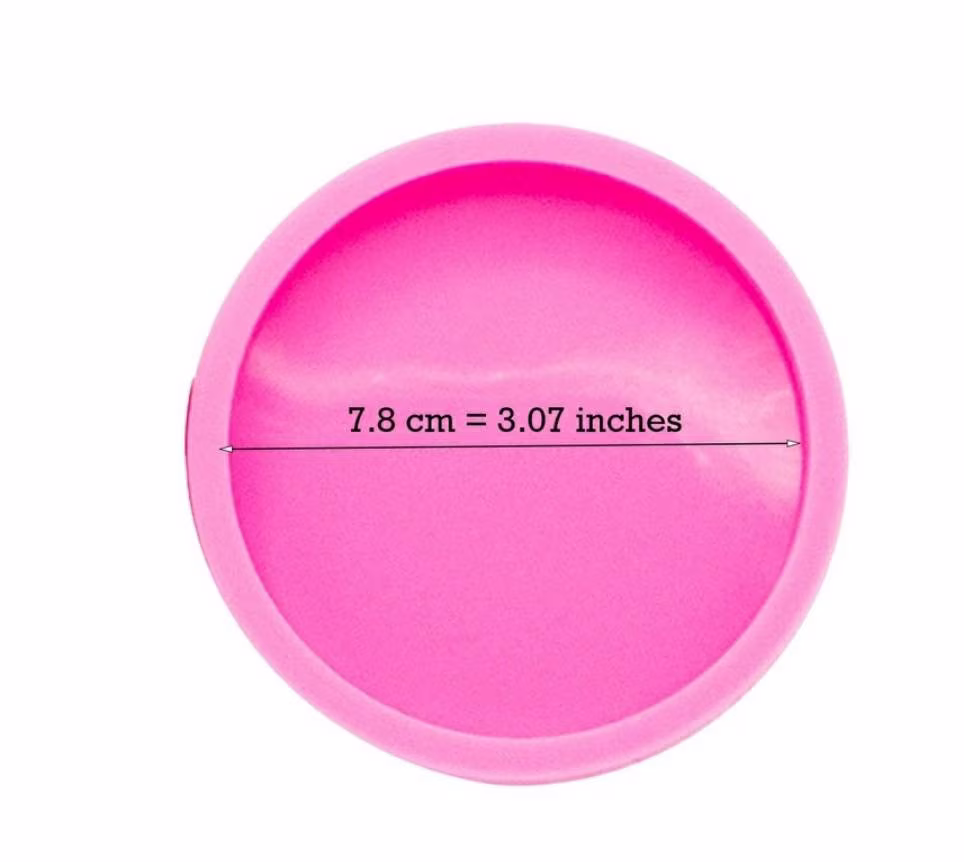 Round Coaster Silicone Mould, Circle, Resin Mold, 7.8cm Diameter Jesmonite Drinks Coasters