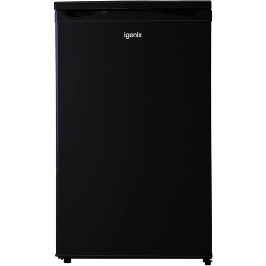 Igenix IG255B Freestanding Under Counter Larder Fridge with 2 Adjustable Glass Shelves, Black, A+ Energy Rating