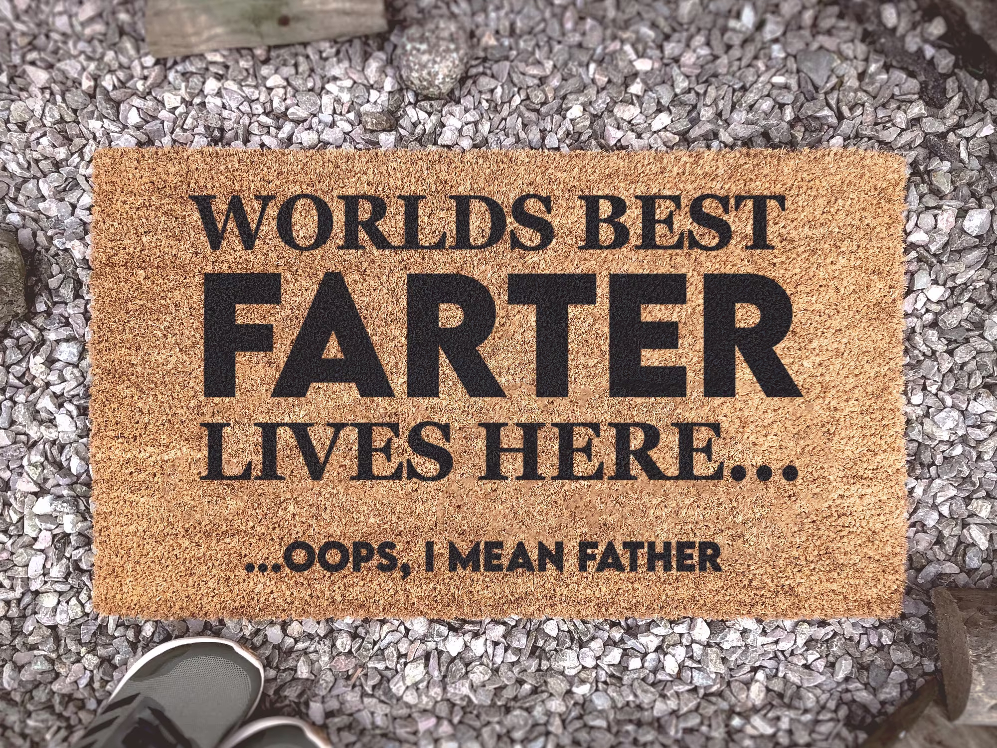 Funny Fathers Day Doormat - Gift Worlds Best Farter Dad Gifts Custom Welcome Grandad Grandpa Papa Uncle