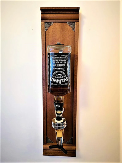 Whiskey&liquor Dispenser/ Wall Alcohol Dispenser /1 Bottle Holder/ Hardwood Dispenser/Gift For Him/ Gift Dad/ Husband