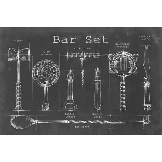 Bar Set by Ethan Harper - Wrapped Canvas Painting Print