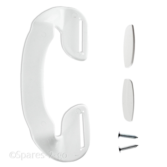 UNIVERSAL WHITE PLASTIC FRIDGE HANDLE 70MM-150MM 53-UN-55
