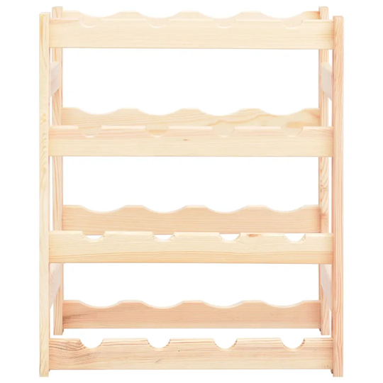 Riggs 16 Bottle Solid Wood Floor Wine Bottle Rack in Beige